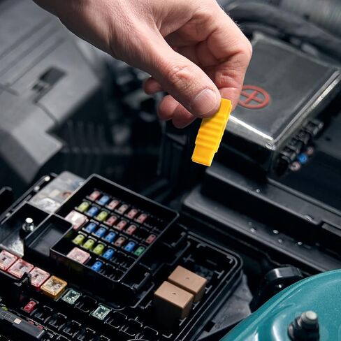 30 Pcs Automobile Fuse Pullers Yellow Fuse Extraction Tools Mini Plastic Fuse Pullers for Car Motorcycle Truck SUV Automotive Fuses Replacement in Saudi Arabia