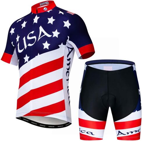 Cycling Jersey Set Men Short Sleeve MTB Bike Clothing Bicycle Shirts Padded Shorts in Saudi Arabia