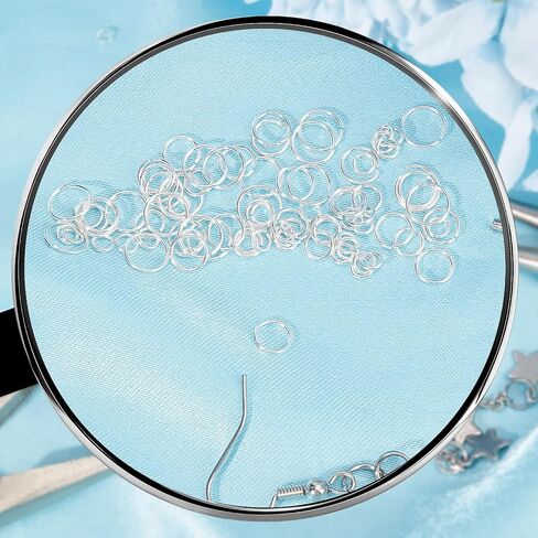 CREATCABIN 80Pcs Open Jump Rings 925 Sterling Silver Small Connectors 4 Sizes with Plastic Container Charm Jump Ring Round Bulk for Jewelry Making Craft Bracelet Necklace Earring DIY 3mm 4mm 5mm 6mm in Saudi Arabia