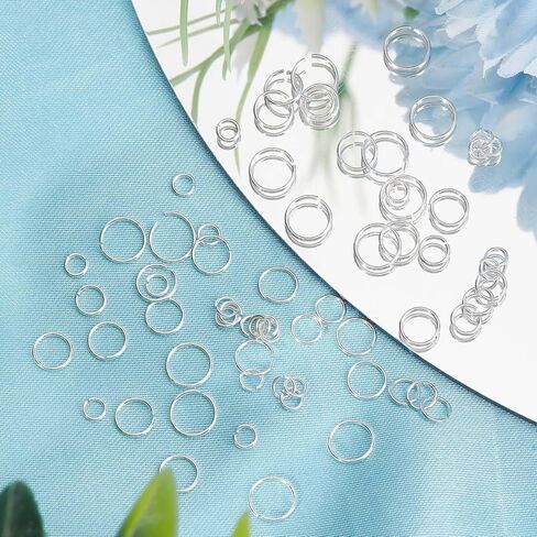 CREATCABIN 80Pcs Open Jump Rings 925 Sterling Silver Small Connectors 4 Sizes with Plastic Container Charm Jump Ring Round Bulk for Jewelry Making Craft Bracelet Necklace Earring DIY 3mm 4mm 5mm 6mm in Saudi Arabia