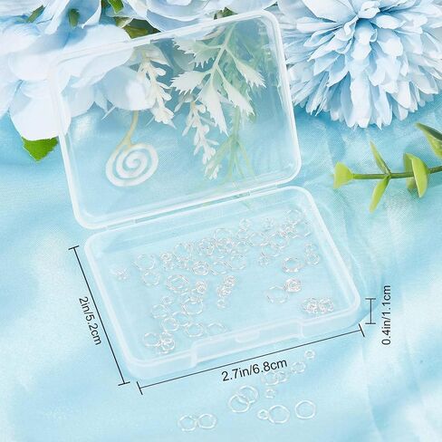 CREATCABIN 80Pcs Open Jump Rings 925 Sterling Silver Small Connectors 4 Sizes with Plastic Container Charm Jump Ring Round Bulk for Jewelry Making Craft Bracelet Necklace Earring DIY 3mm 4mm 5mm 6mm in Saudi Arabia