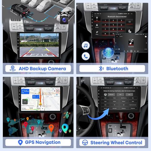 [2G+64G] Car Radio for Lexus RX300 RX330 RX350 RX400H 2003-2009, Android 13 Touch Screen Car Play Stereo, Carplay/Android Auto/EQ Audio/SWC/Bluetooth + AHD Backup Camera in Saudi Arabia