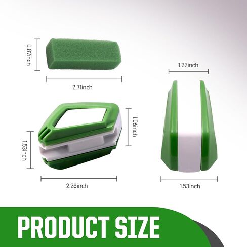 1 PC Car Wiper Restorer, 2.55" x 1.73" x 1.45" ABS Clean Wiper DIY Blade Cutter Restorer with Sponge, Portable Auxiliary Cleaning Accessories, Compatible with Most Car Models (Green & White) in Saudi Arabia
