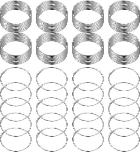 Zonon 2000 Pcs 1'' Silver Split Key Rings Metal Split Keychain Small Round Heavy Duty Key Ring for Home Flat Lanyards Office School Car Dog Tag Attachment in Saudi Arabia