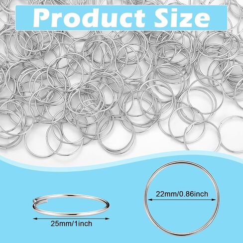 Zonon 2000 Pcs 1'' Silver Split Key Rings Metal Split Keychain Small Round Heavy Duty Key Ring for Home Flat Lanyards Office School Car Dog Tag Attachment in Saudi Arabia