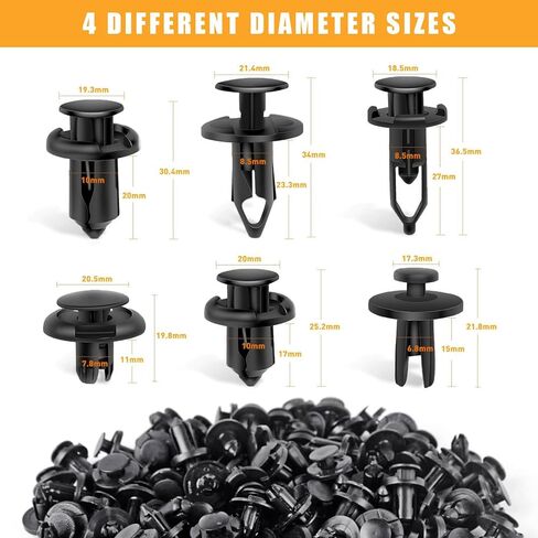 Bumper Retainer Clips, 120PCS Plastic Clips for Car, Auto Clips Fasteners Push Retainer Kit, 6 Sizes Auto Parts Push Pin Rivets Set, Car Bumper Door Trim Panel Fender Clips with Fastener Removal Tool in Kuwait