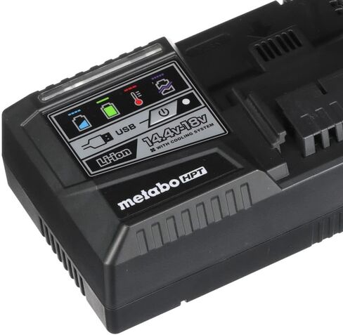Metabo HPT Battery (2-Pack) and Charger Combo Kit, 18V - 3.0Ah Lithium Ion Batteries, Rapid Charger w/USB Port (UC18YSL3SM) in Saudi Arabia