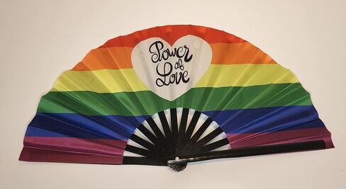 Bamboo Pride Rave Clacking Folding Hand Fan in Saudi Arabia