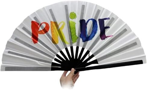 Bamboo Pride Rave Clacking Folding Hand Fan in Saudi Arabia