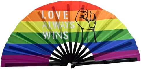 Bamboo Pride Rave Clacking Folding Hand Fan in Saudi Arabia