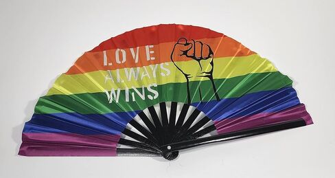 Bamboo Pride Rave Clacking Folding Hand Fan in Saudi Arabia