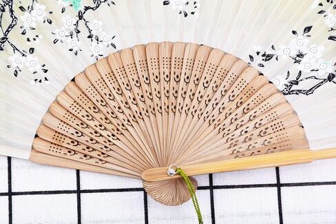 مراوح Amajiji الصينية اليابانية القابلة للطي للنساء، مراوح يدوية من حرير الخيزران، مثالية للحفلات، الزفاف، الرقص، الديكور، الأداء، هدية (عبوتان - أسود بنفسجي) in Kuwait