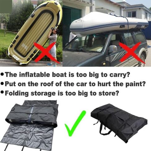حقيبة تخزين القارب القابل للنفخ، حقيبة حمل القارب القابل للنفخ، حقيبة تخزين الكاياك القابلة للطي، تحمل حجم أصغر، حجم تخزين أكثر ملاءمة، 8-12.5 قدم #230-380 in Kuwait