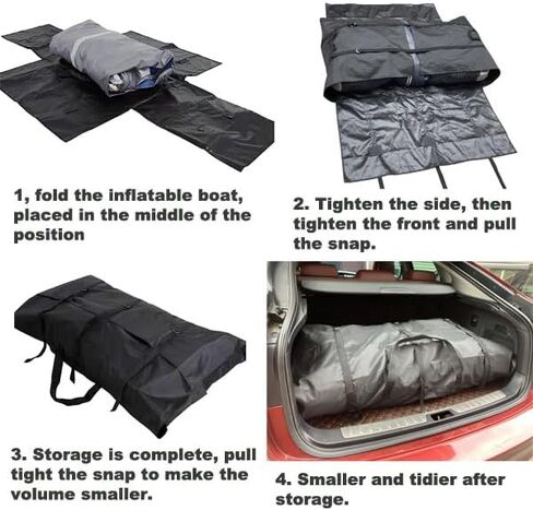 حقيبة تخزين القارب القابل للنفخ، حقيبة حمل القارب القابل للنفخ، حقيبة تخزين الكاياك القابلة للطي، تحمل حجم أصغر، حجم تخزين أكثر ملاءمة، 8-12.5 قدم #230-380 in Kuwait