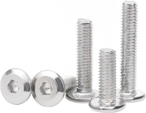 M6 x 30mm 30Pcs Flat Head Hex Socket Cap Screws Bolts,Full Machine Thread Coverage，304 Stainless Steel (with Hex Spanner) in Saudi Arabia