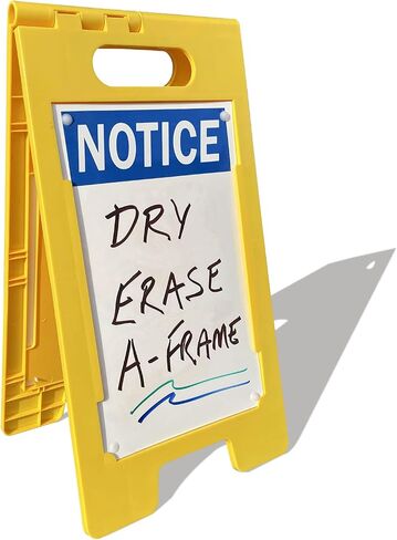 SmartSign 25 × 12 بوصة "إشعار" لافتة أرضية قابلة للطي على الوجهين، مسح جاف، بلاستيك بولي بروبيلين مطبوع رقميًا، متعدد الألوان in Kuwait