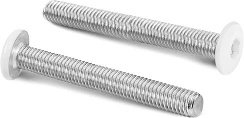 M6-1.0 x 35mm Flat Head Socket Head Screw Furniture Bolts Countersunk Connector Screws, Carbon Steel, Bright Finish, Fully Threaded, White, 25 PCS in Saudi Arabia