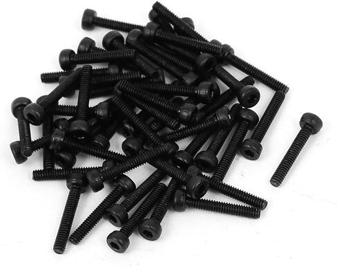 Uxcell M2x15mm 14.9 سبائك الصلب عرافة المقبس رئيس مخرش غطاء برغي الترباس الأسود 50 قطعة in Kuwait