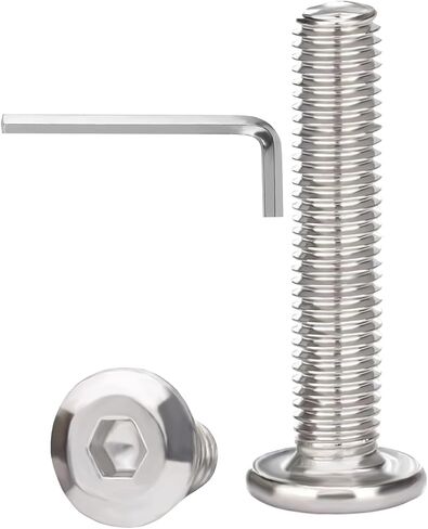 M6 x 30mm 30Pcs Flat Head Hex Socket Cap Screws Bolts,Full Machine Thread Coverage，304 Stainless Steel (with Hex Spanner) in Saudi Arabia