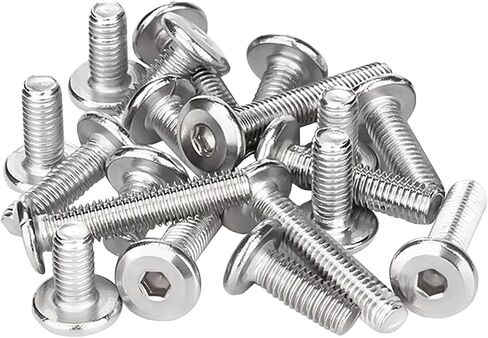 M6 x 30mm 30Pcs Flat Head Hex Socket Cap Screws Bolts,Full Machine Thread Coverage，304 Stainless Steel (with Hex Spanner) in Saudi Arabia