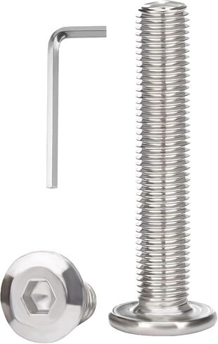 M6 x 30mm 30Pcs Flat Head Hex Socket Cap Screws Bolts,Full Machine Thread Coverage，304 Stainless Steel (with Hex Spanner) in Saudi Arabia