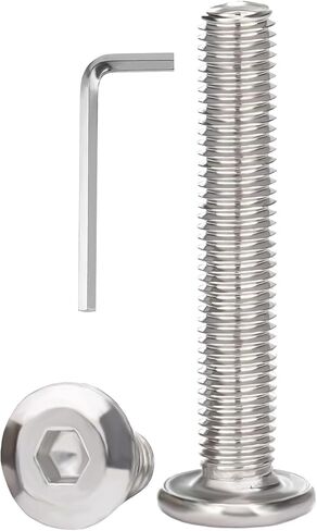 M6 x 30mm 30Pcs Flat Head Hex Socket Cap Screws Bolts,Full Machine Thread Coverage，304 Stainless Steel (with Hex Spanner) in Saudi Arabia