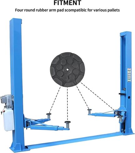 4 Pcs Car Auto Jacking Lift Pads, Car Round Rubber Arm Pads Auto Jacking Lift Pads, Universal Black Jack Stand Pads for Safe Lifting Weightlifter Accessories in Kuwait