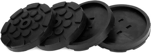 4 Pcs Car Auto Jacking Lift Pads, Car Round Rubber Arm Pads Auto Jacking Lift Pads, Universal Black Jack Stand Pads for Safe Lifting Weightlifter Accessories in Kuwait