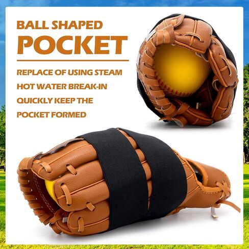 5 Pcs Baseball Glove Break in Kit Include Solid Construction Glove Mallet Practice Ball Wrap Band Glove Conditioner Cleaning Cloth for Adult Kids Youth Softball Baseball Catcher Accessories in Saudi Arabia