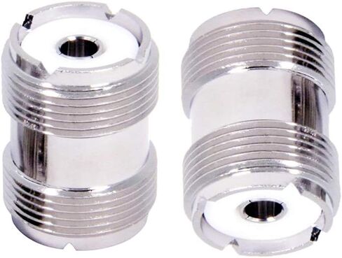 2-Pack PL-259 UHF أنثى إلى UHF أنثى كابل محوري محول خيط داخلي لهوائي راديو CB HAM ، مقياس SWR ، محلل الهوائي in Kuwait