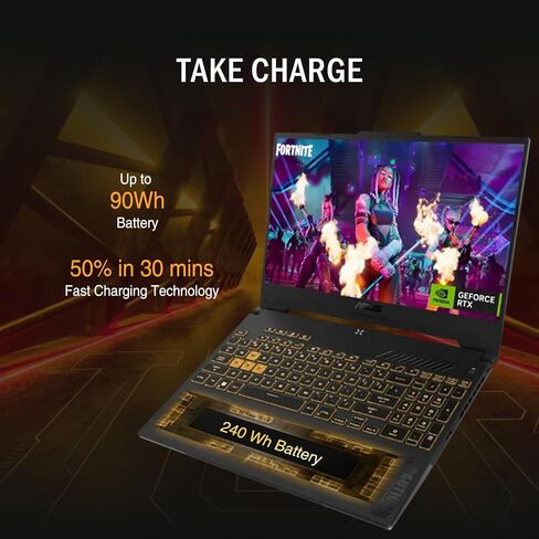 ASUS TUF 15.6 i7 RTX 4070 Premium Gaming Laptop, 15.6" FHD 1920 * 1080 144Hz, Intel i7-13620H (Beats Intel i9-12900), NVIDIA GeForce RTX 4070, 64GB DDR5, 4TB SSD, RGB Backlit Keyboard, Windows 11 Pro in Kuwait