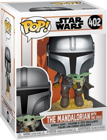 Funko Pop! Star Wars: The Mandalorian - Mandalorian Flying with The Child, Grey in Saudi Arabia