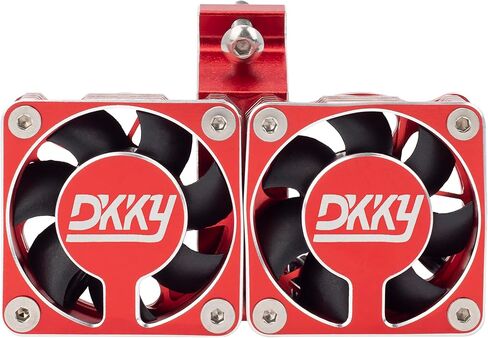 DKKY RC Motor Cooling Fan Heatsink 47-51mm Adjustable 15000 RPM for 1/5 1/8 ARRMA Infraction, Felony, Limitless and Axial 1717 4985 Motor, Red in Saudi Arabia