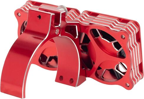 DKKY RC Motor Cooling Fan Heatsink 47-51mm Adjustable 15000 RPM for 1/5 1/8 ARRMA Infraction, Felony, Limitless and Axial 1717 4985 Motor, Red in Saudi Arabia