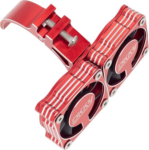 DKKY RC Motor Cooling Fan Heatsink 47-51mm Adjustable 15000 RPM for 1/5 1/8 ARRMA Infraction, Felony, Limitless and Axial 1717 4985 Motor, Red in Saudi Arabia