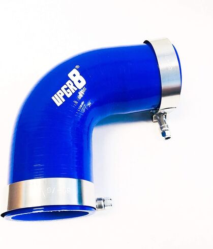 Universal 4-Ply High Performance 2.36" 90 Degree Elbow Coupler Silicone Hose 60mm + T Bolt Clamp (2.36" Blue) in Saudi Arabia