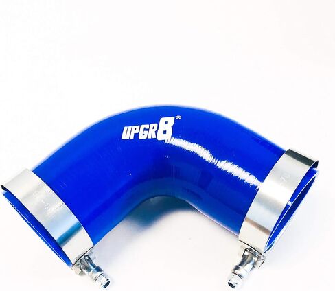 Universal 4-Ply High Performance 2.36" 90 Degree Elbow Coupler Silicone Hose 60mm + T Bolt Clamp (2.36" Blue) in Saudi Arabia