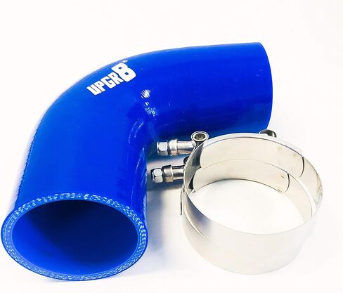 Universal 4-Ply High Performance 2.36" 90 Degree Elbow Coupler Silicone Hose 60mm + T Bolt Clamp (2.36" Blue) in Saudi Arabia