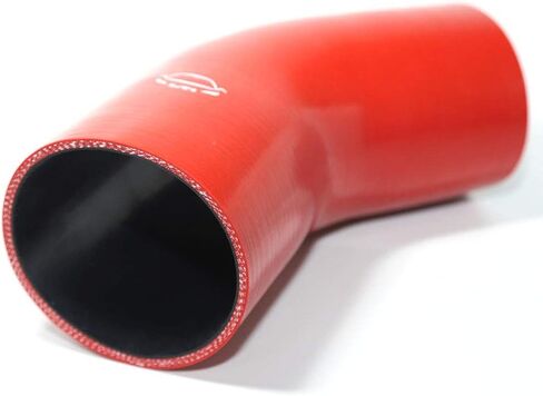 LTI Universal 4-Ply عززت عالية الأداء القطر الداخلي 3.5 "45 درجة الكوع سيليكون خرطوم مقرنة 89 مم (3.5" أحمر) in Saudi Arabia