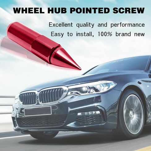 20 قطعة M12x1.5 صواميل عجلة السيارة مع غطاء مدبب، ارتفاع 60 مم من الألومنيوم المضاد للتآكل لعجلات السيارة، صواميل عروة، غطاء السيارة موالف ممتد، عالمي لشاحنة الدفع الرباعي RV (أسود) in Kuwait