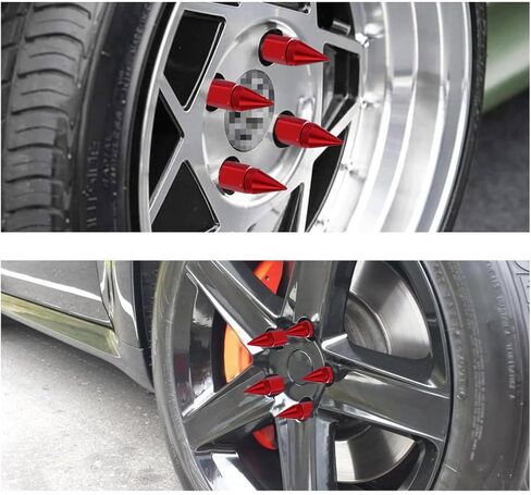 20 قطعة M12x1.5 صواميل عجلة السيارة مع غطاء مدبب، ارتفاع 60 مم من الألومنيوم المضاد للتآكل لعجلات السيارة، صواميل عروة، غطاء السيارة موالف ممتد، عالمي لشاحنة الدفع الرباعي RV (أسود) in Kuwait