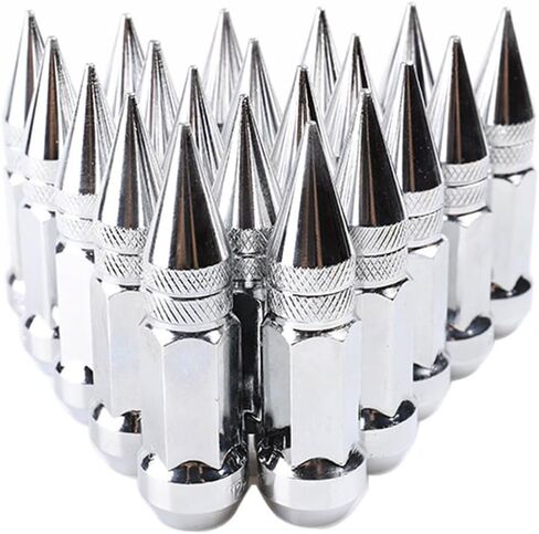 20 قطعة M12x1.5 صواميل عجلة السيارة مع غطاء مدبب، ارتفاع 60 مم من الألومنيوم المضاد للتآكل لعجلات السيارة، صواميل عروة، غطاء السيارة موالف ممتد، عالمي لشاحنة الدفع الرباعي RV (أسود) in Kuwait