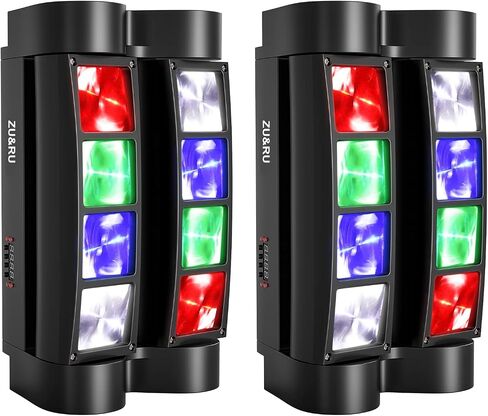 Spider Moving Head DJ Light, 8 LEDs Beam Stage Lights RGBW, Sound Activated/DMX-512 Control for Party, Church, Event, Concert Club Event Lighting in Saudi Arabia