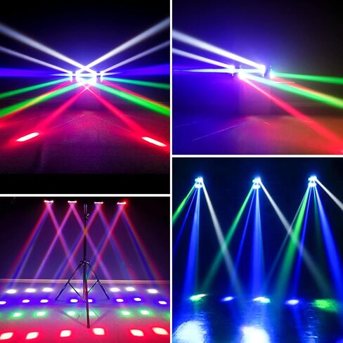 Spider Moving Head DJ Light, 8 LEDs Beam Stage Lights RGBW, Sound Activated/DMX-512 Control for Party, Church, Event, Concert Club Event Lighting in Saudi Arabia