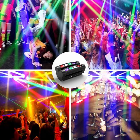 Spider Moving Head DJ Light, 8 LEDs Beam Stage Lights RGBW, Sound Activated/DMX-512 Control for Party, Church, Event, Concert Club Event Lighting in Saudi Arabia