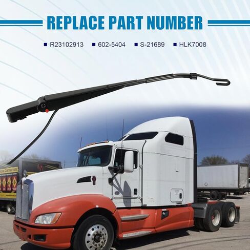 MIKODA 602-5404 ذراع ممسحة الزجاج الأمامي (جانب الراكب الأمامي الأيمن) مناسب لـ Kenworth T600 T600A T660 T800 2006-2012 استبدال 6025404 S-21689 HLK7008 R23102913 in Kuwait