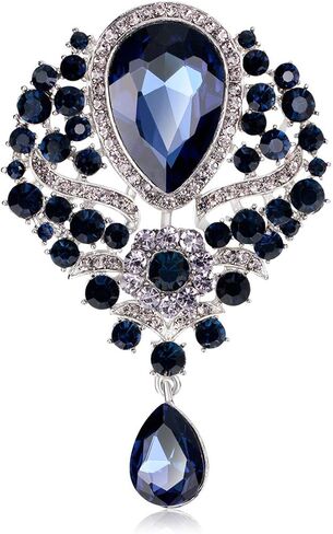 All-Match Accessories Brooches Wedding Bridal Big Crystal Rhinestone Bouquet Brooch Pin for Women in Saudi Arabia