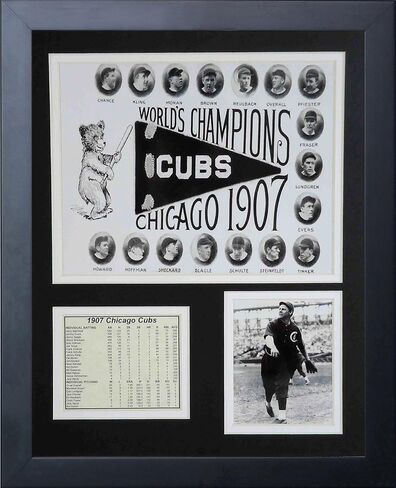 Legends Never Die 1907 Chicago Cubs Team Framed Photo Collage, 11x14-Inch, (11057U) in Saudi Arabia