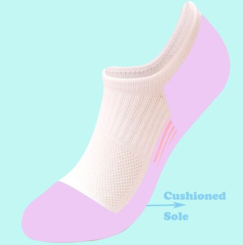 ANCHOVY Women's Socks Performance Cushioned Athletic Ankle Socks No Show Running Socks Low Cut Socks for Men&Women,5-9#C1021 in Saudi Arabia