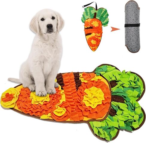 Snuffle Mat for Dogs, Dog Snuffle Mat for Small Medium Breed Dogs, Puppy Snuffle Mat Encourages Natural Foraging Skills, Stress Release, Dog Enrichment Toys, Non-Slip in Saudi Arabia